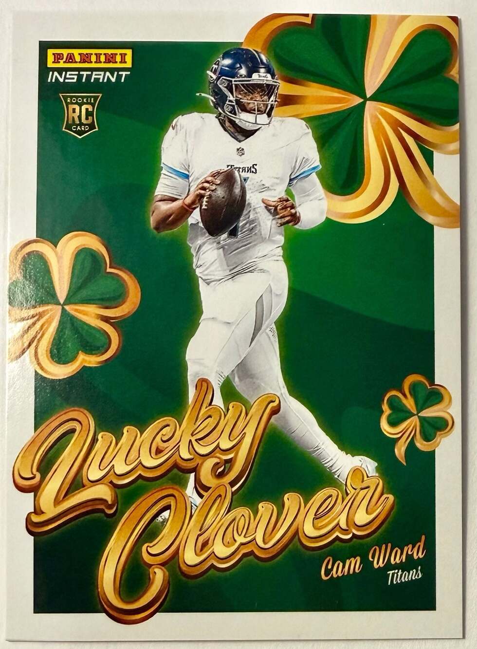 Cam Ward 2025 Panini Instant Lucky Clover #11 Rookie Card Tennessee Titans